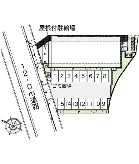 ★手数料０円★泉佐野市大西　月極駐車場（LP）